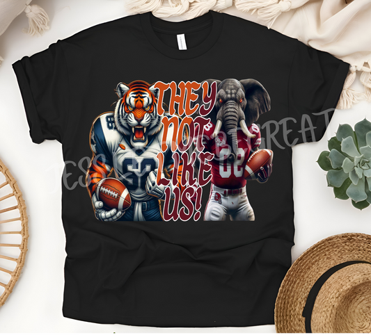 Alabama/Auburn House Divided They Not Like Us T-shirt